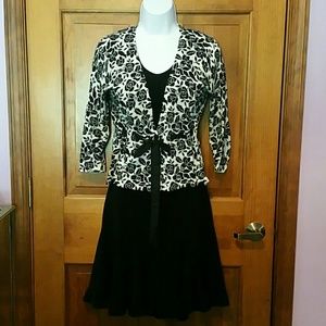 White House Black Market flirty black skirt